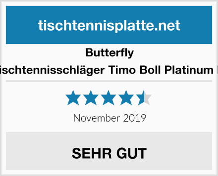 Butterfly Tischtennisschläger Timo Boll Platinum M Test