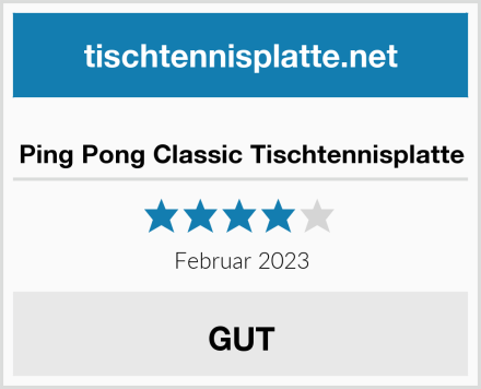  Ping Pong Classic Tischtennisplatte Test